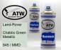 Preview: Land-Rover, Chablis Green Metallic, 945 / MMD: 400ml Sprühdose + 400ml Klarlack - Set, von ATW Autoteile West.